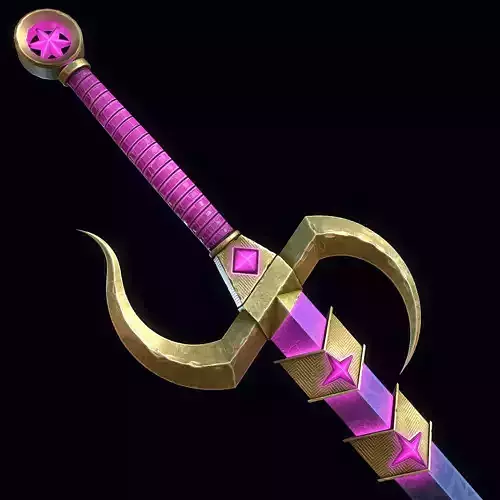 Starlight Sword Low-poly 3D model