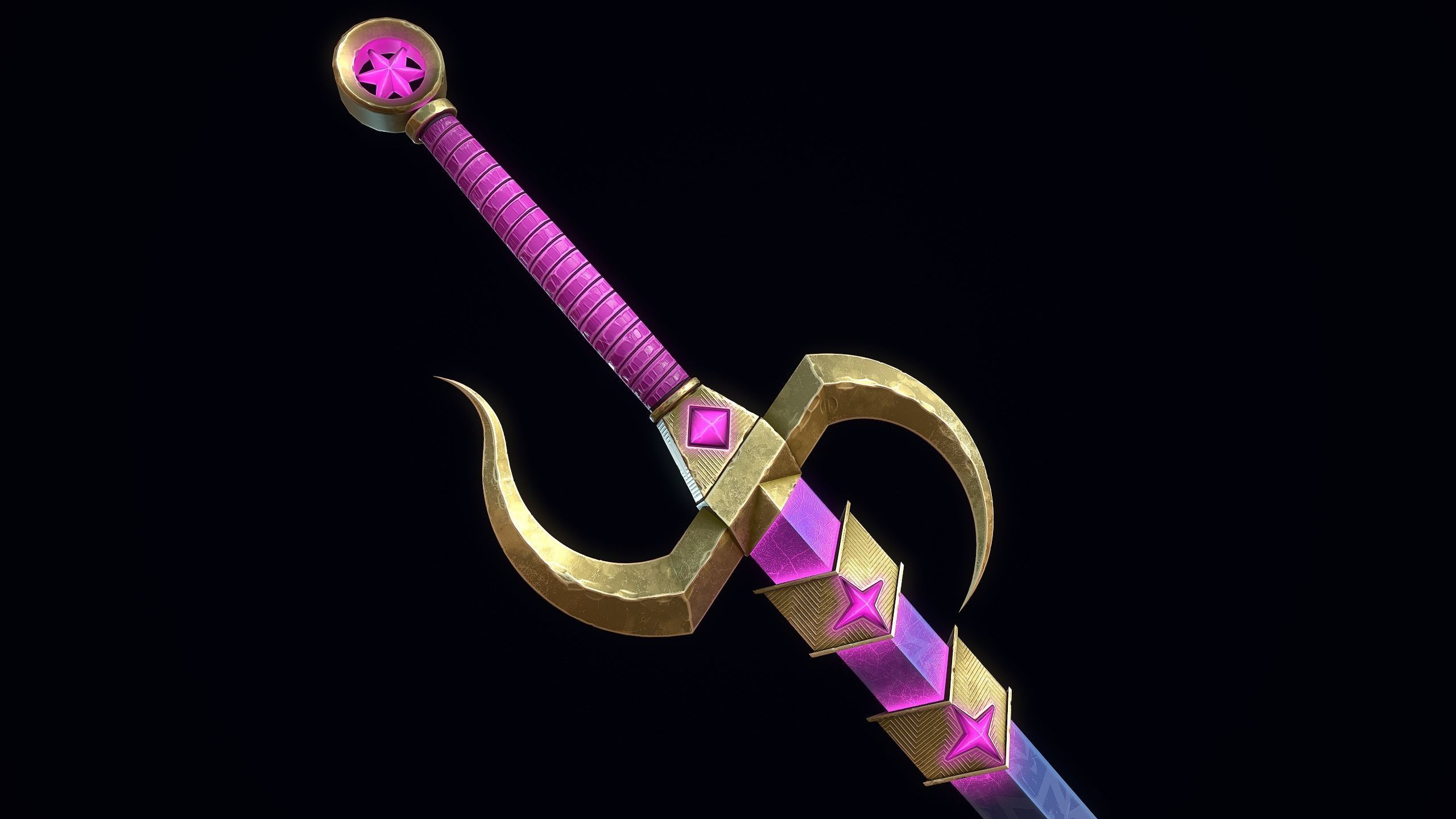 Starlight Sword Low-poly 3D model_8