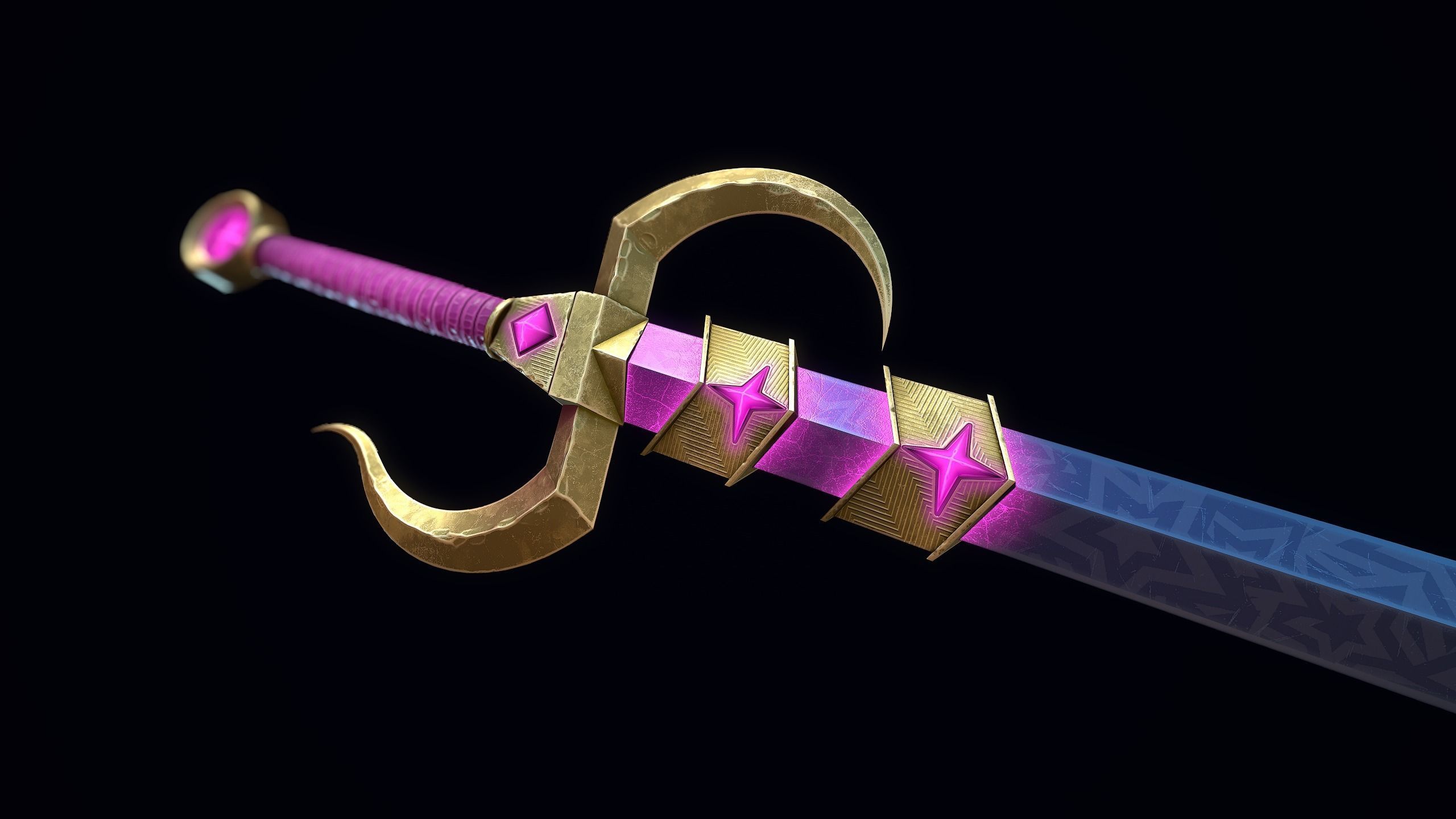 Starlight Sword Low-poly 3D model_6