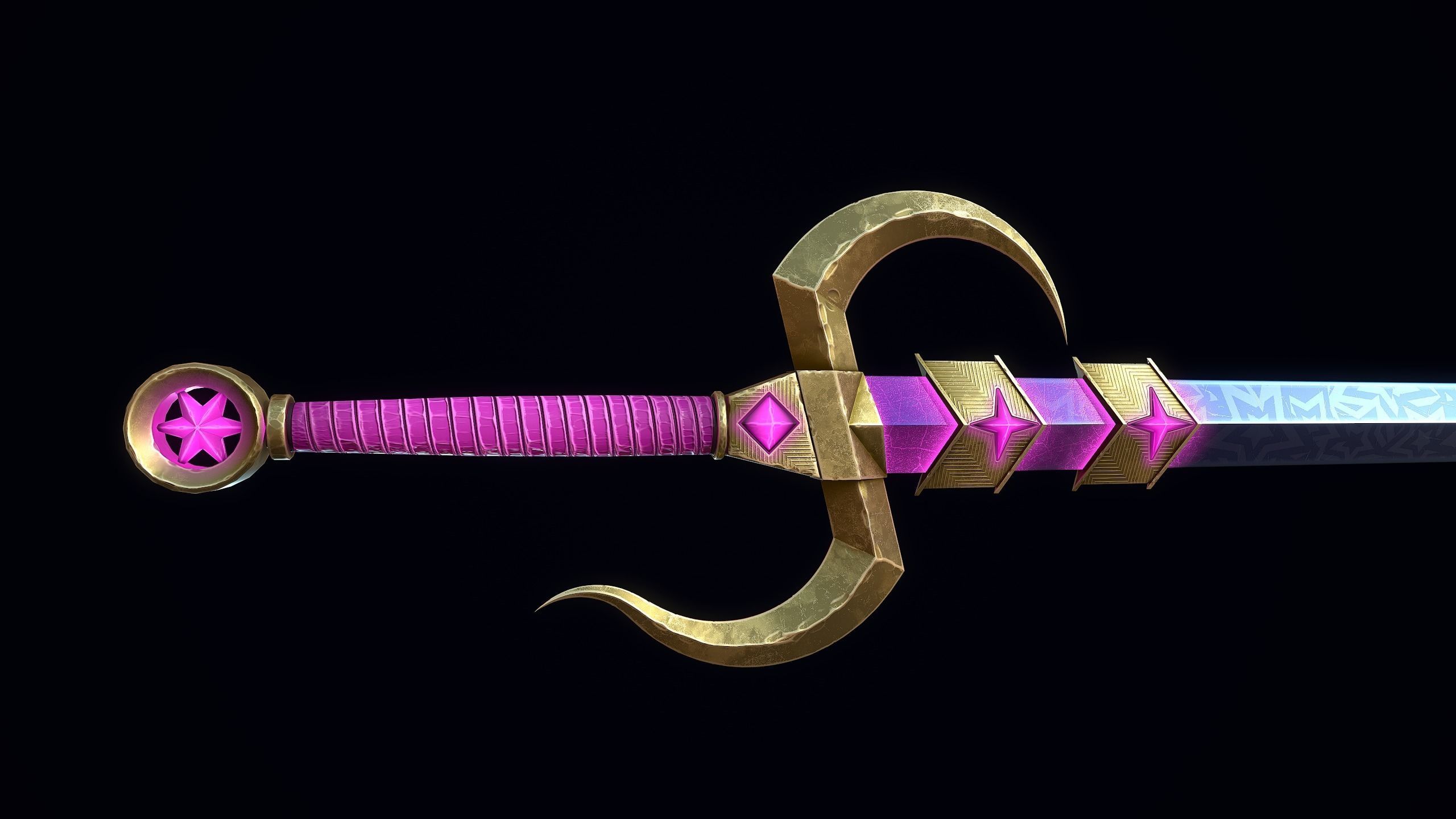 Starlight Sword Low-poly 3D model_7