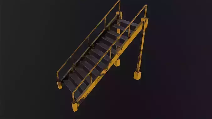 Industrial stairs 3D Model