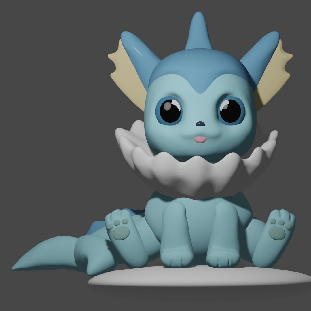 Pokemon Vaporeon 3D print model_5
