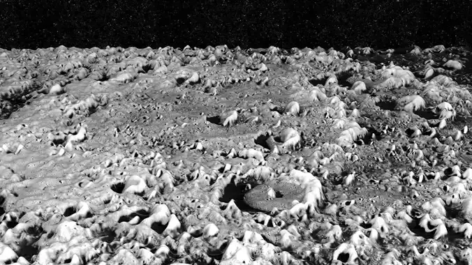 Korolev Lunar Crater 3D model