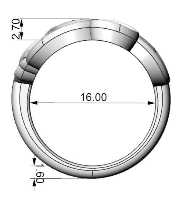 70 Pattern Ring 3D print model_3