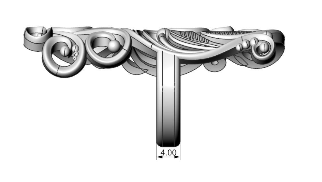 70 Pattern Ring 3D print model_4