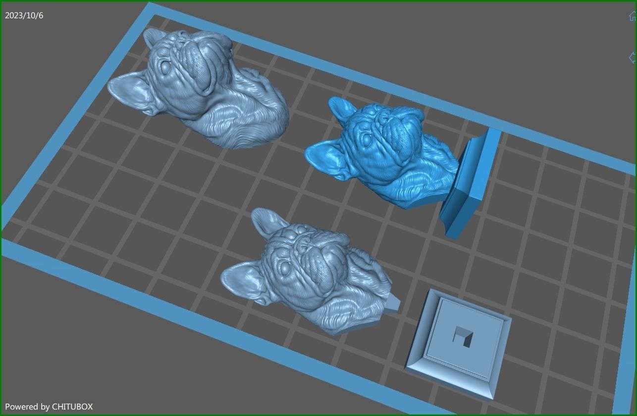 French bulldog bust 3D print model_29