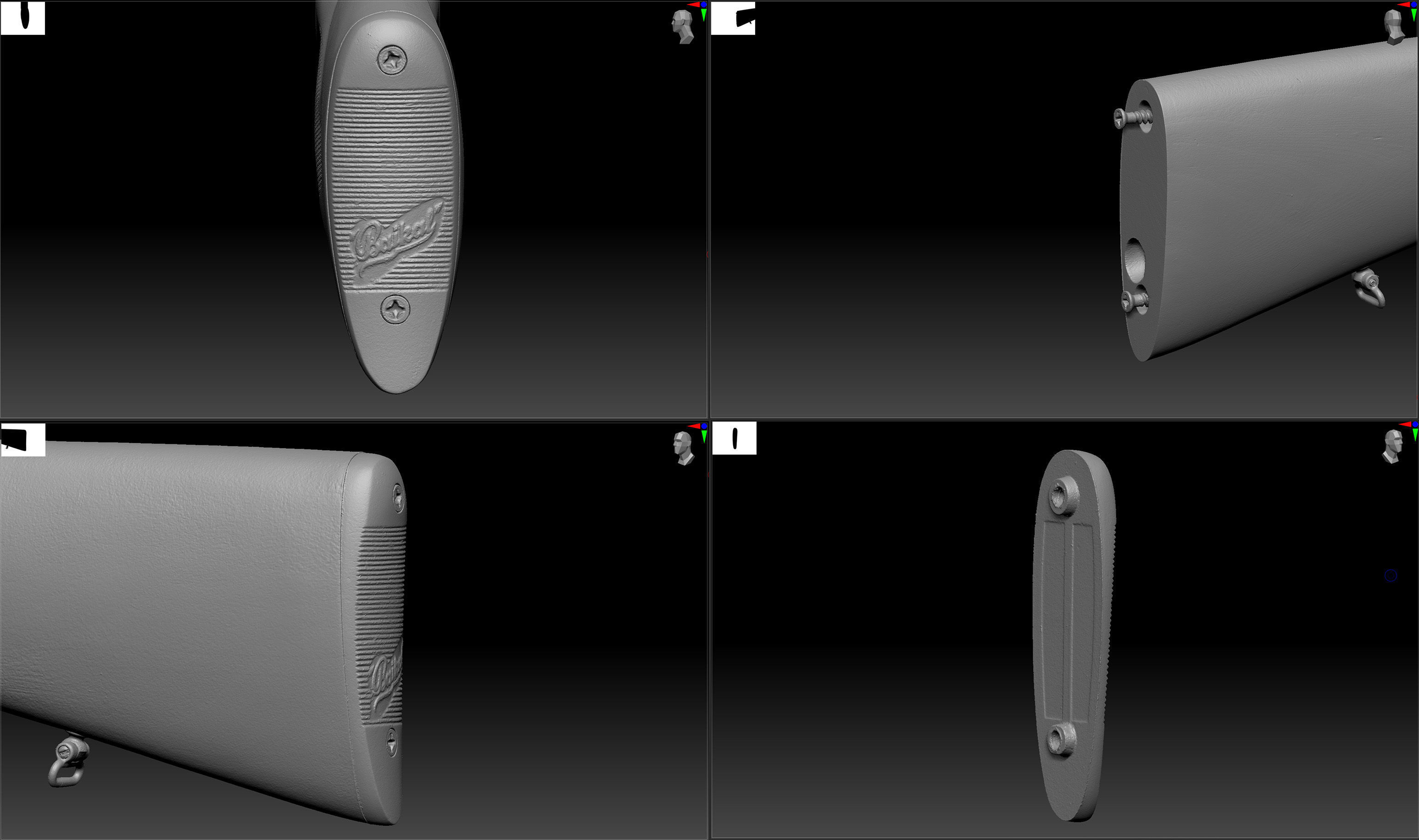 Scan IZh-27 M or  MP-27 M USSR russian double barrel shotgun 3D model_12