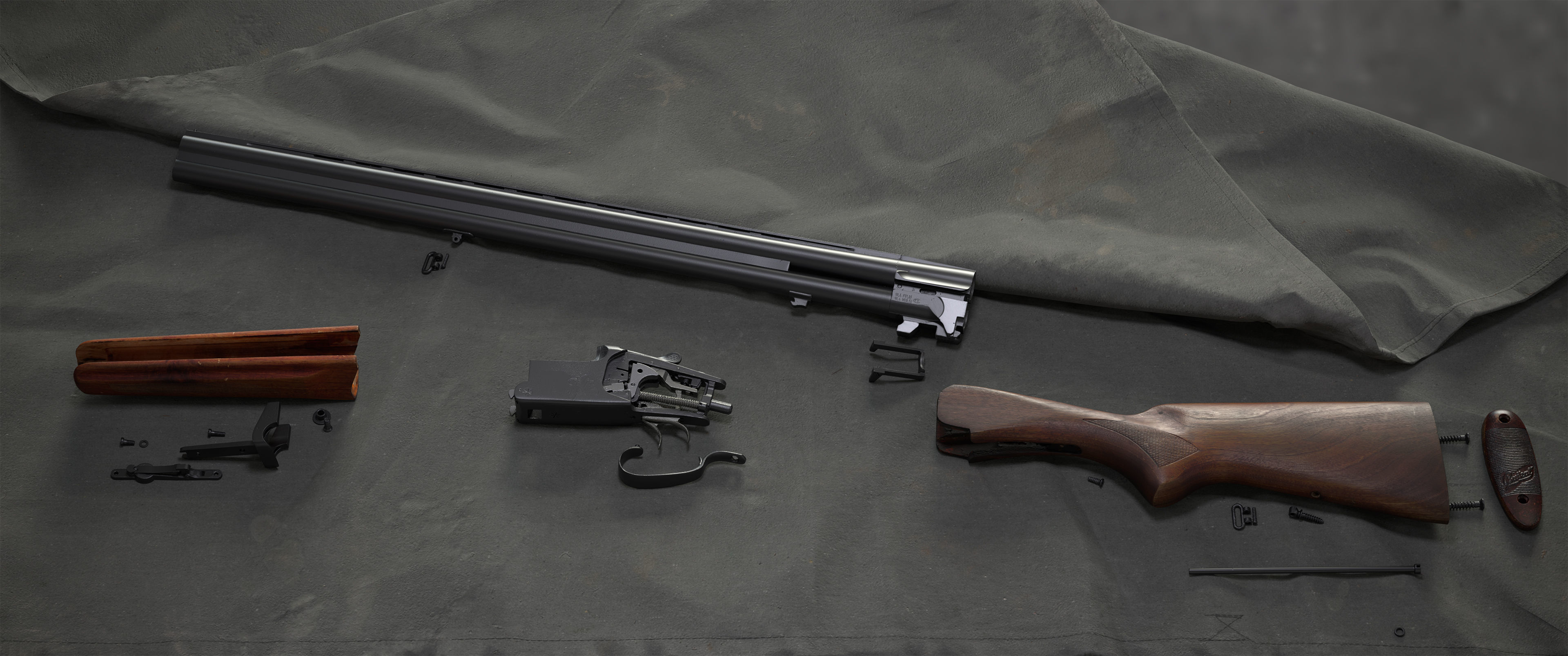 Scan IZh-27 M or  MP-27 M USSR russian double barrel shotgun 3D model_3