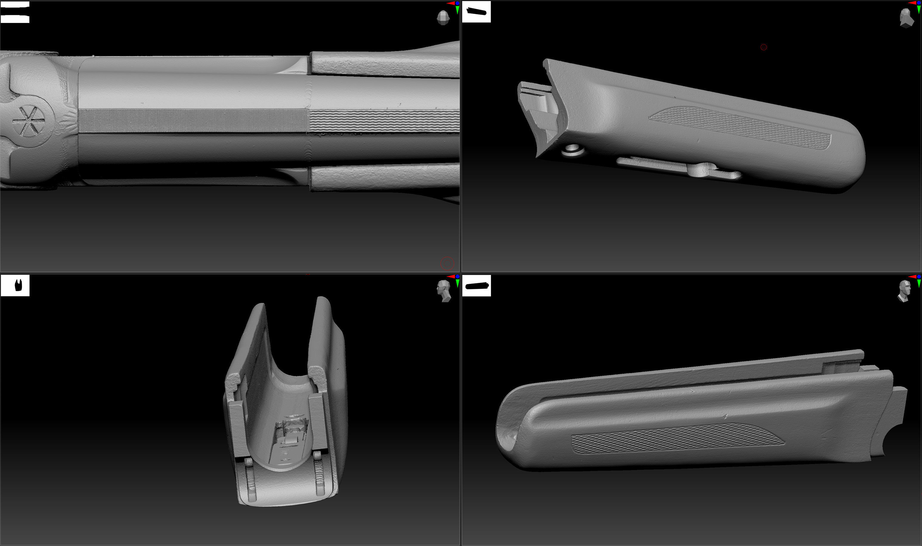 Scan IZh-27 M or  MP-27 M USSR russian double barrel shotgun 3D model_11