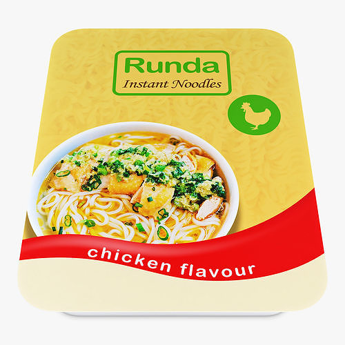 Instant Noodles Packaging Runda Simple M 1 3D model 2