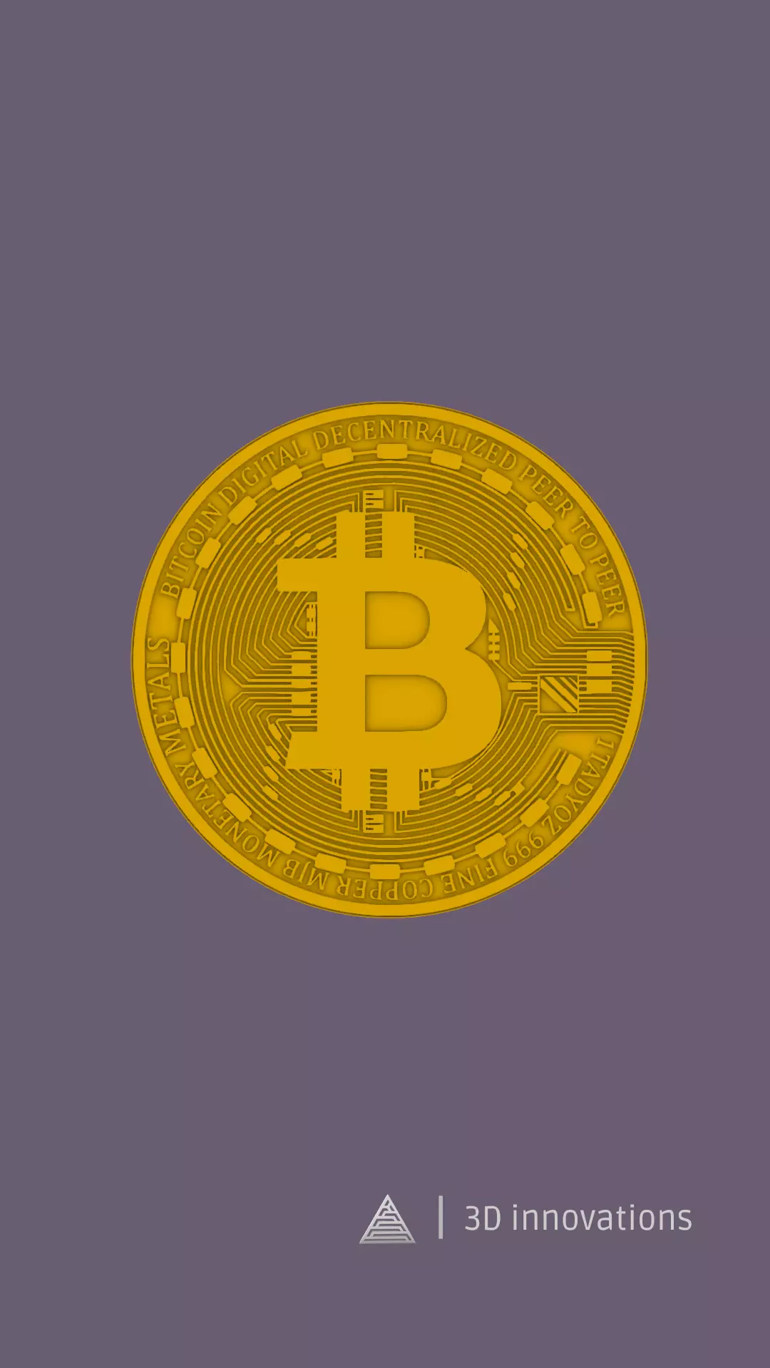 BITCOIN LEDLAMP - LED LIGHT 3D print model