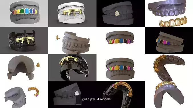 grillz jaw 3D Model Collection