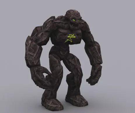 GOLEM GAME READY ANIMATED MODEL Low-poly 3D model_0
