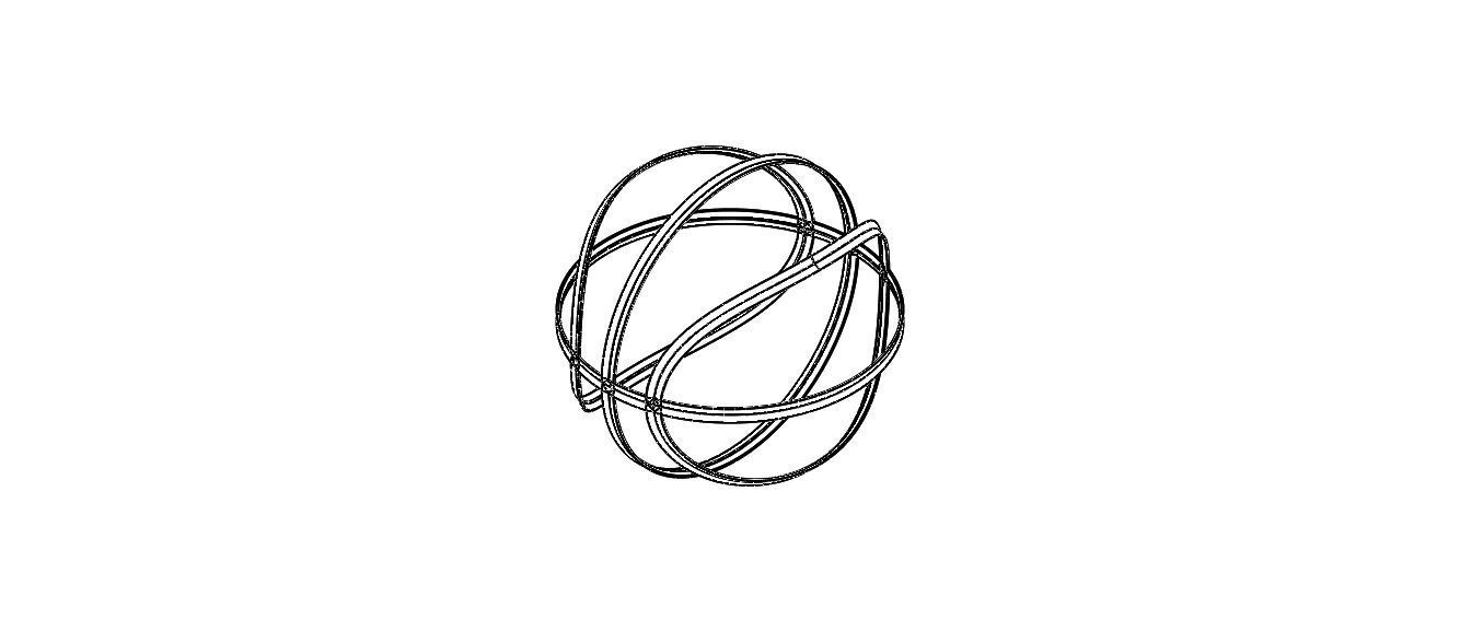 Wireframe Shape Basketball 3D print model_6