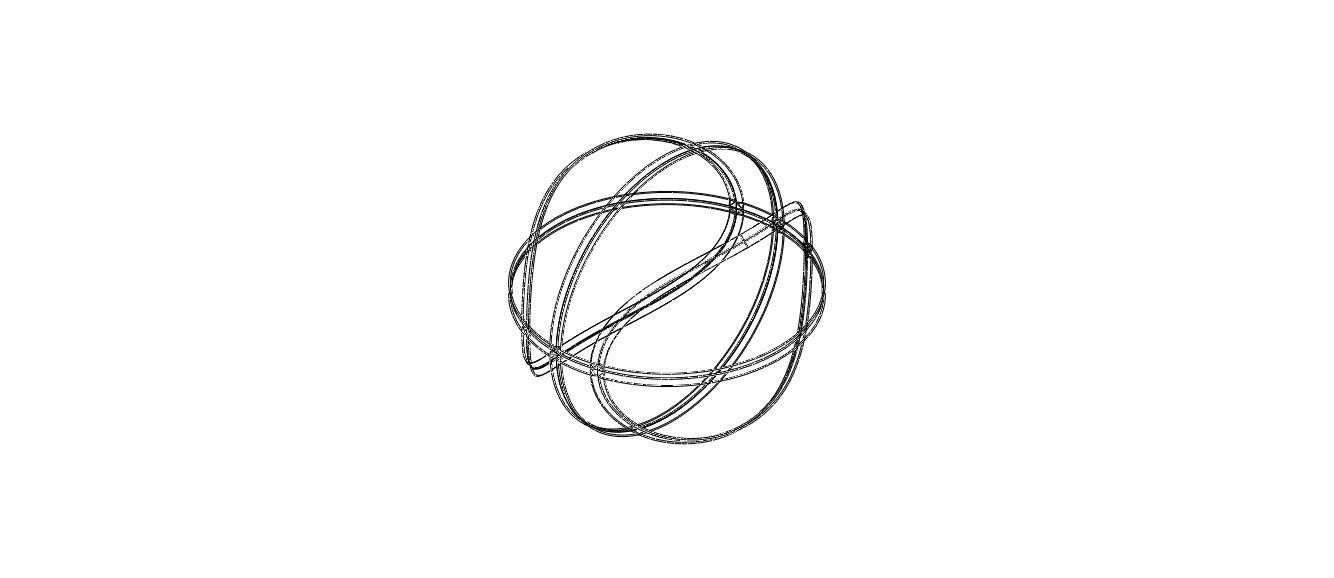 Wireframe Shape Basketball 3D print model_8