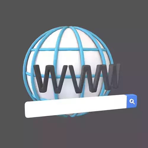 WWW Icon with Search Bar v1 002