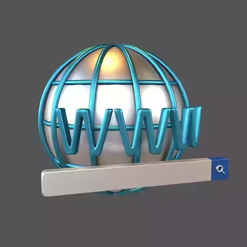 WWW Icon with Search Bar v1 003