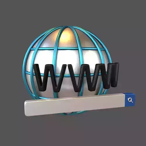 WWW Icon with Search Bar v1 004