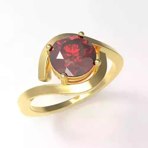 Bypass Solitaire Ring Engagement Ring