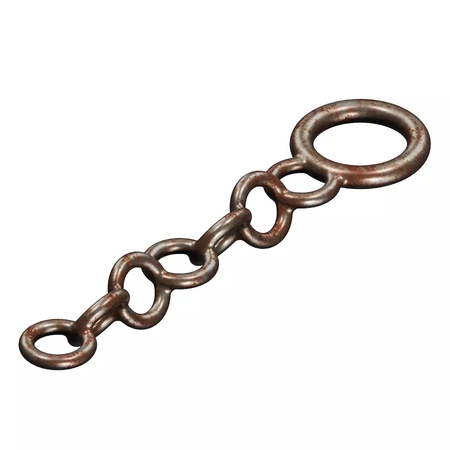 Rusty Metal Chain 3D model_0