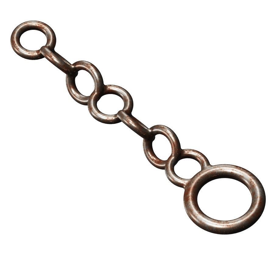 Rusty Metal Chain 3D model_1