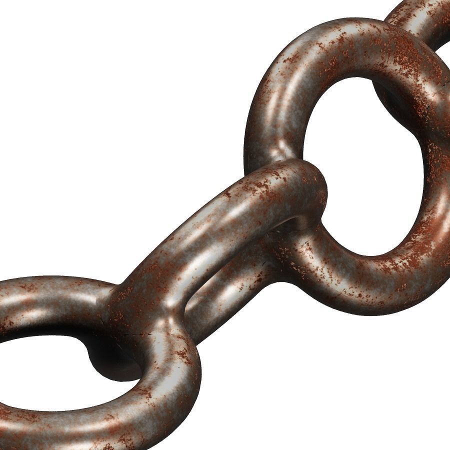 Rusty Metal Chain 3D model_3
