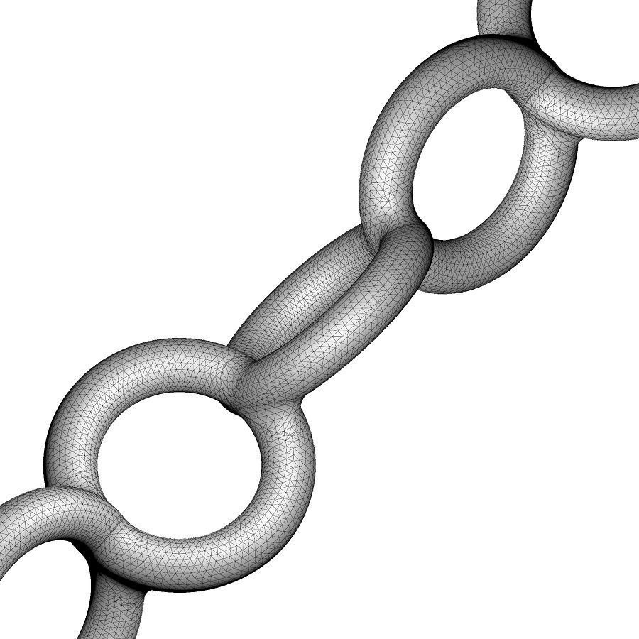 Rusty Metal Chain 3D model_6