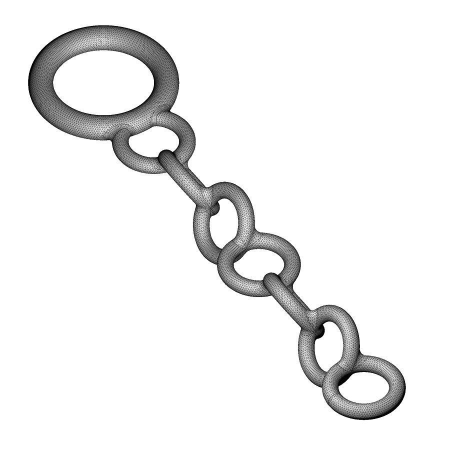 Rusty Metal Chain 3D model_5