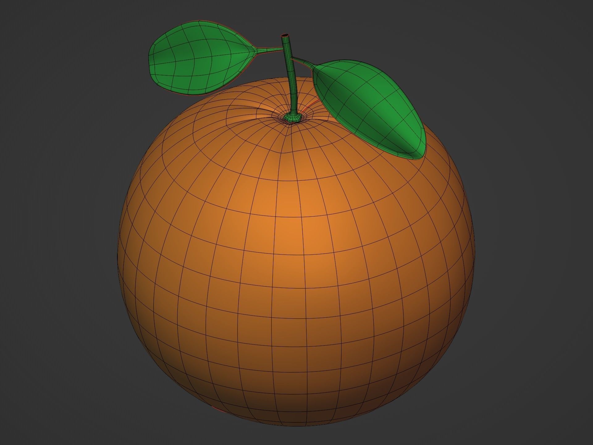 Cartoon Fruit Pack -- Banana Ananas Strawberry Watermelon Kiwi Low-poly 3D model_13