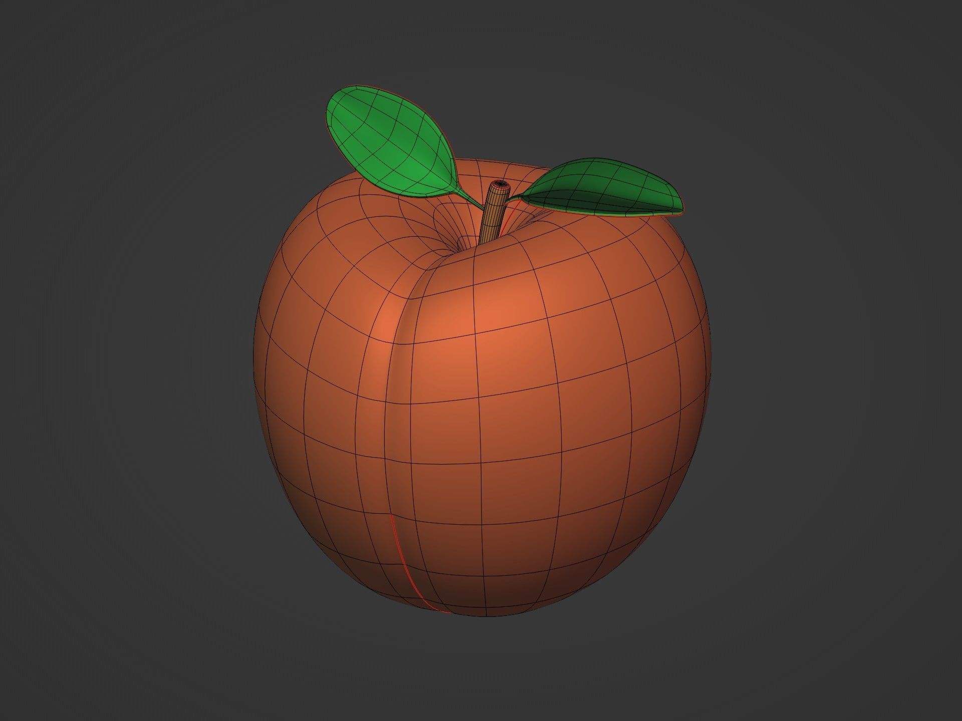 Cartoon Fruit Pack -- Banana Ananas Strawberry Watermelon Kiwi Low-poly 3D model_21
