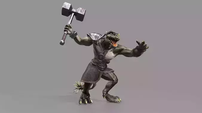 DRAGONIDE GAME READY ANIMATED MODEL