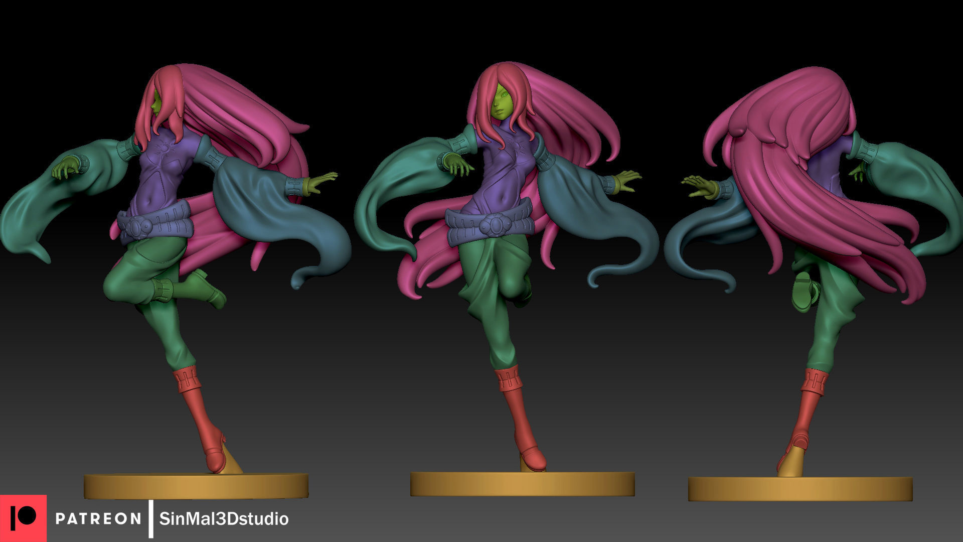 Gravity rush Raven 3d print model  3D print model_1