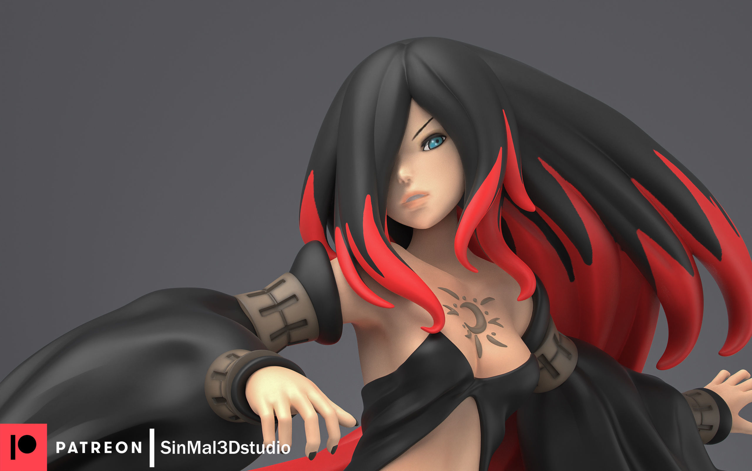 Gravity rush Raven 3d print model  3D print model_7