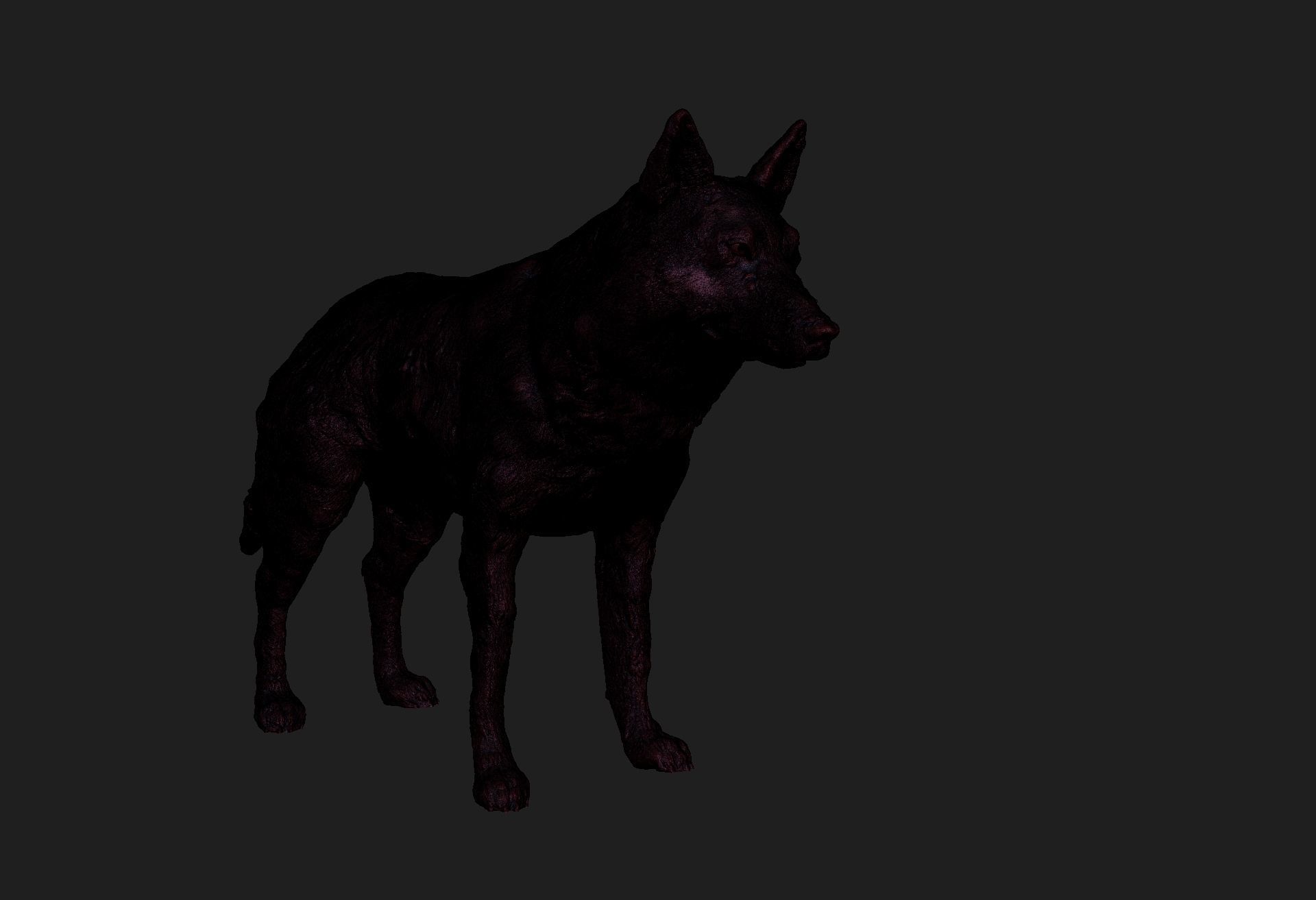 wolf 3d model 3D print model_1