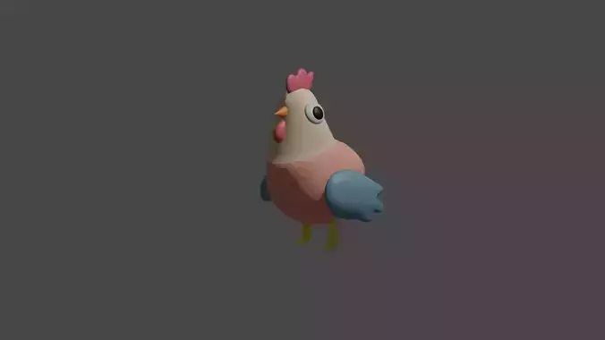 Hen Low Poly Rigged