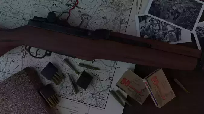 M1 Garand Model Low-poly 3D model