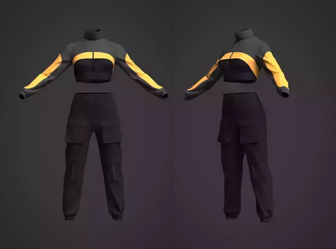 Women Casual Outfit 3d Model