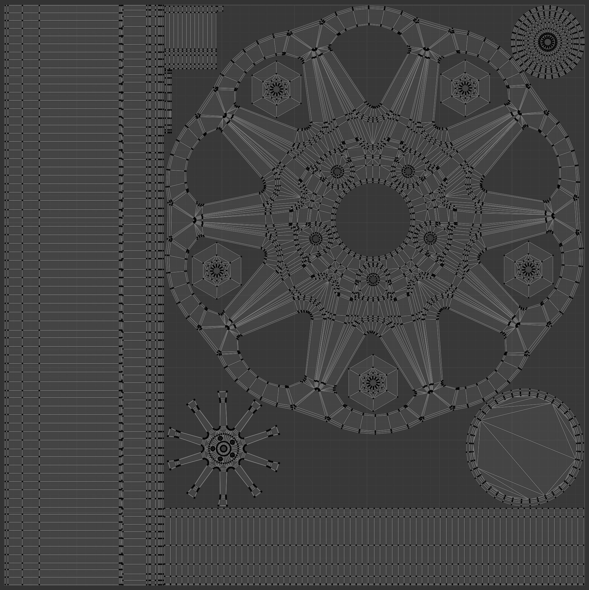 Ferrada FR4 Wheels - Game Ready - Low Poly - Fully Textured Low-poly 3D model_31