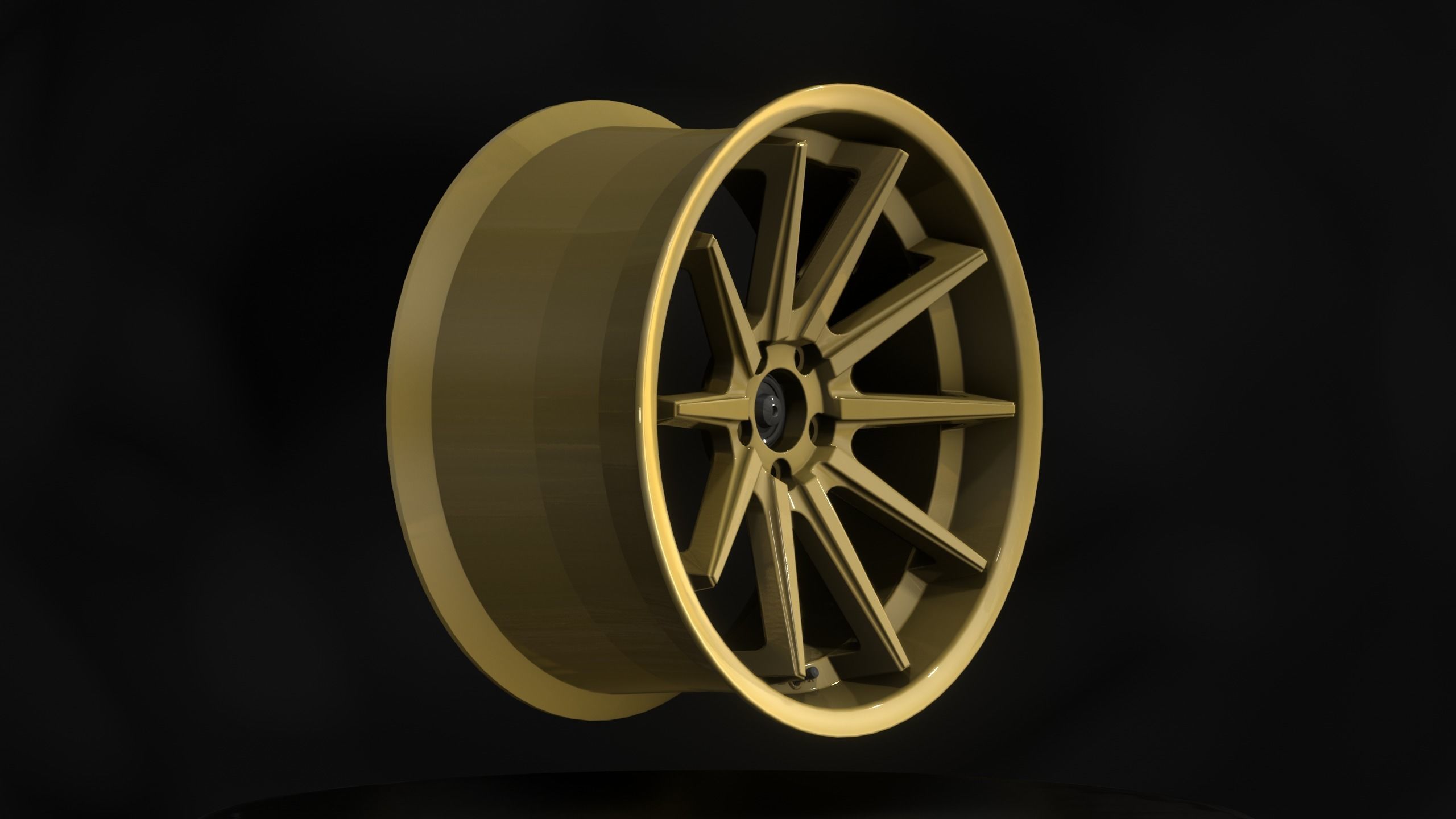 Ferrada FR4 Wheels - Game Ready - Low Poly - Fully Textured Low-poly 3D model_19