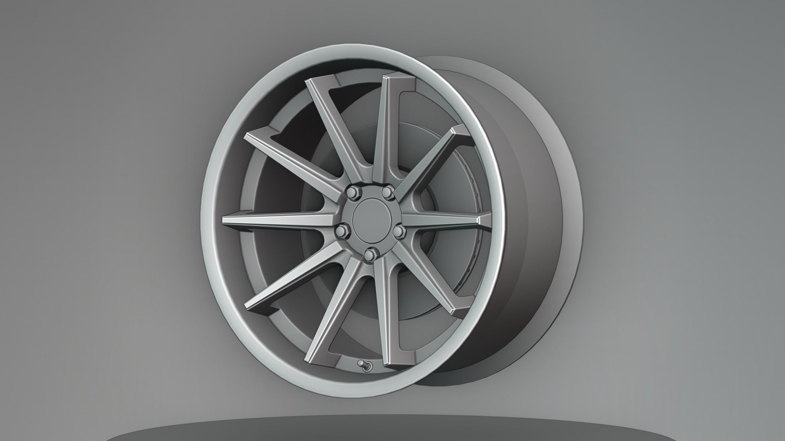 Ferrada FR4 Wheels - Game Ready - Low Poly - Fully Textured Low-poly 3D model_23