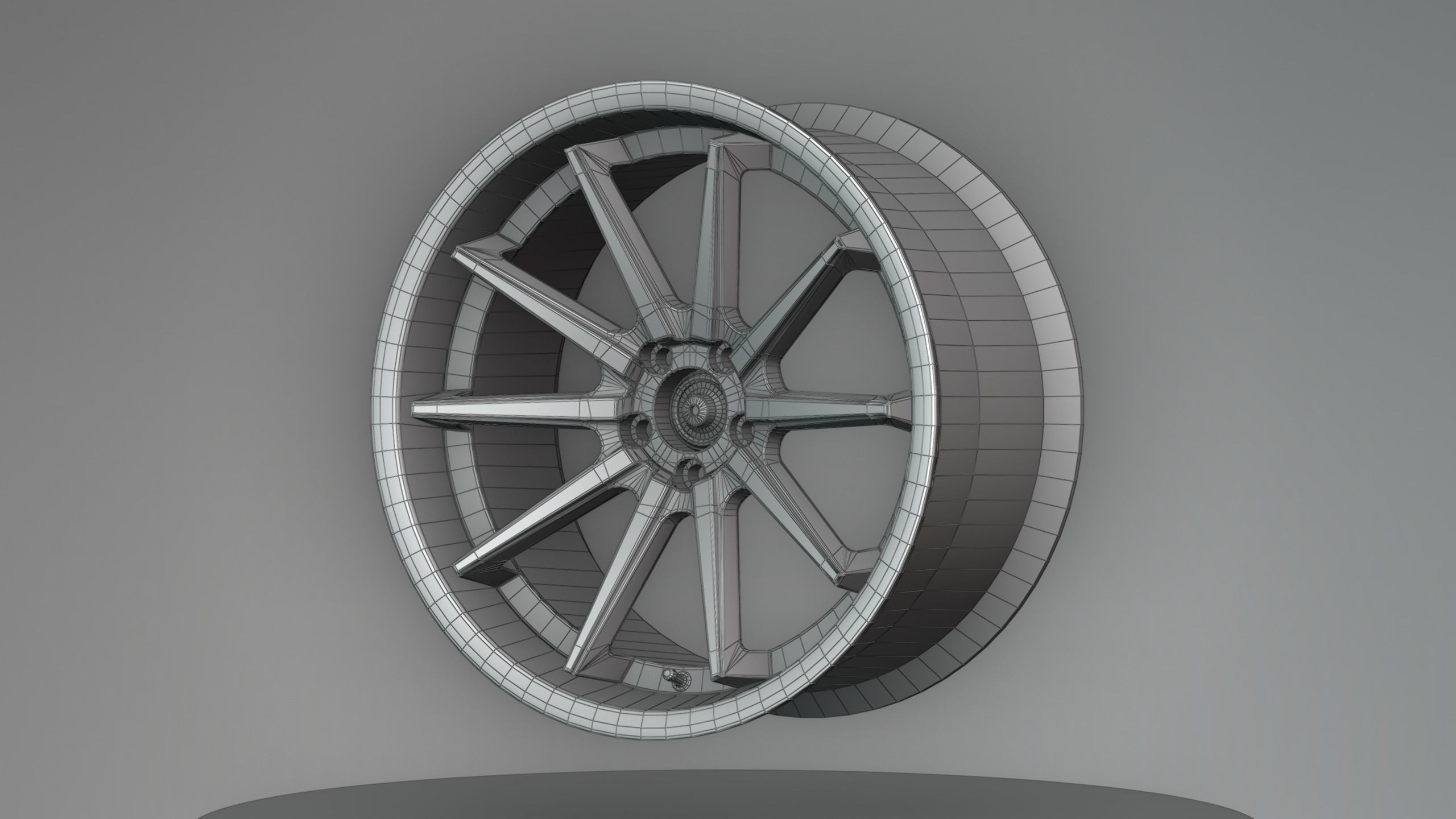 Ferrada FR4 Wheels - Game Ready - Low Poly - Fully Textured Low-poly 3D model_24