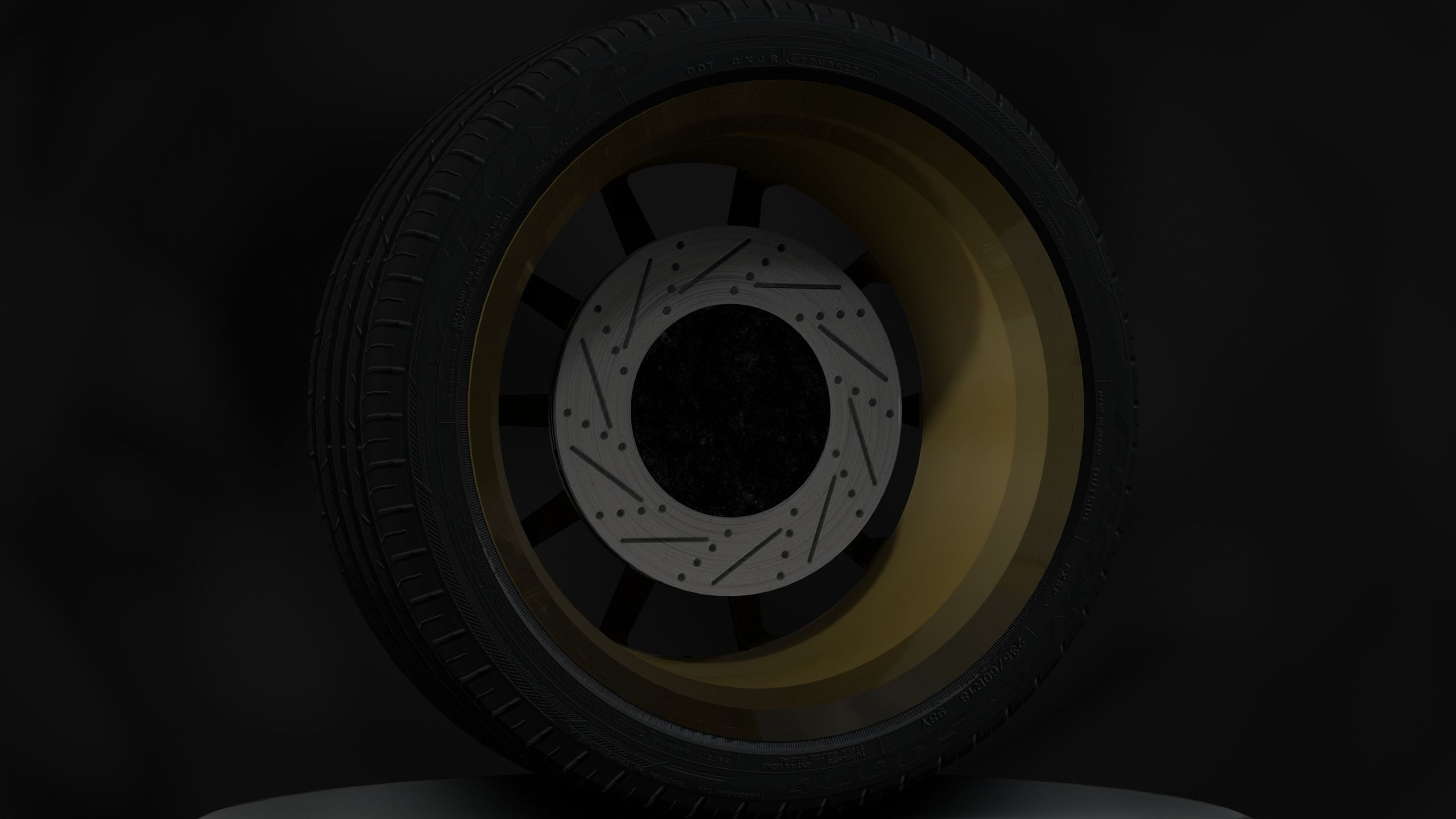 Ferrada FR4 Wheels - Game Ready - Low Poly - Fully Textured Low-poly 3D model_7