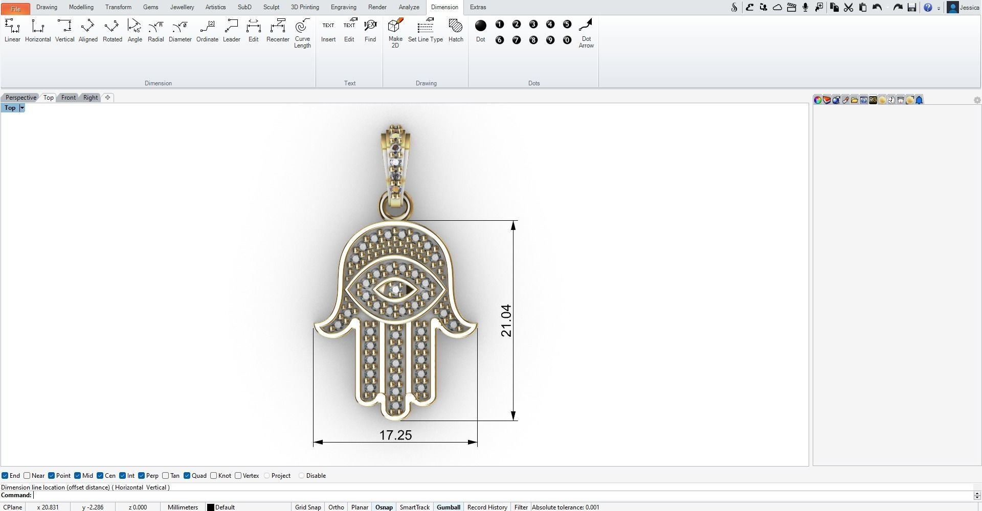 Mano de Fatima Hamsa 3D print model_3