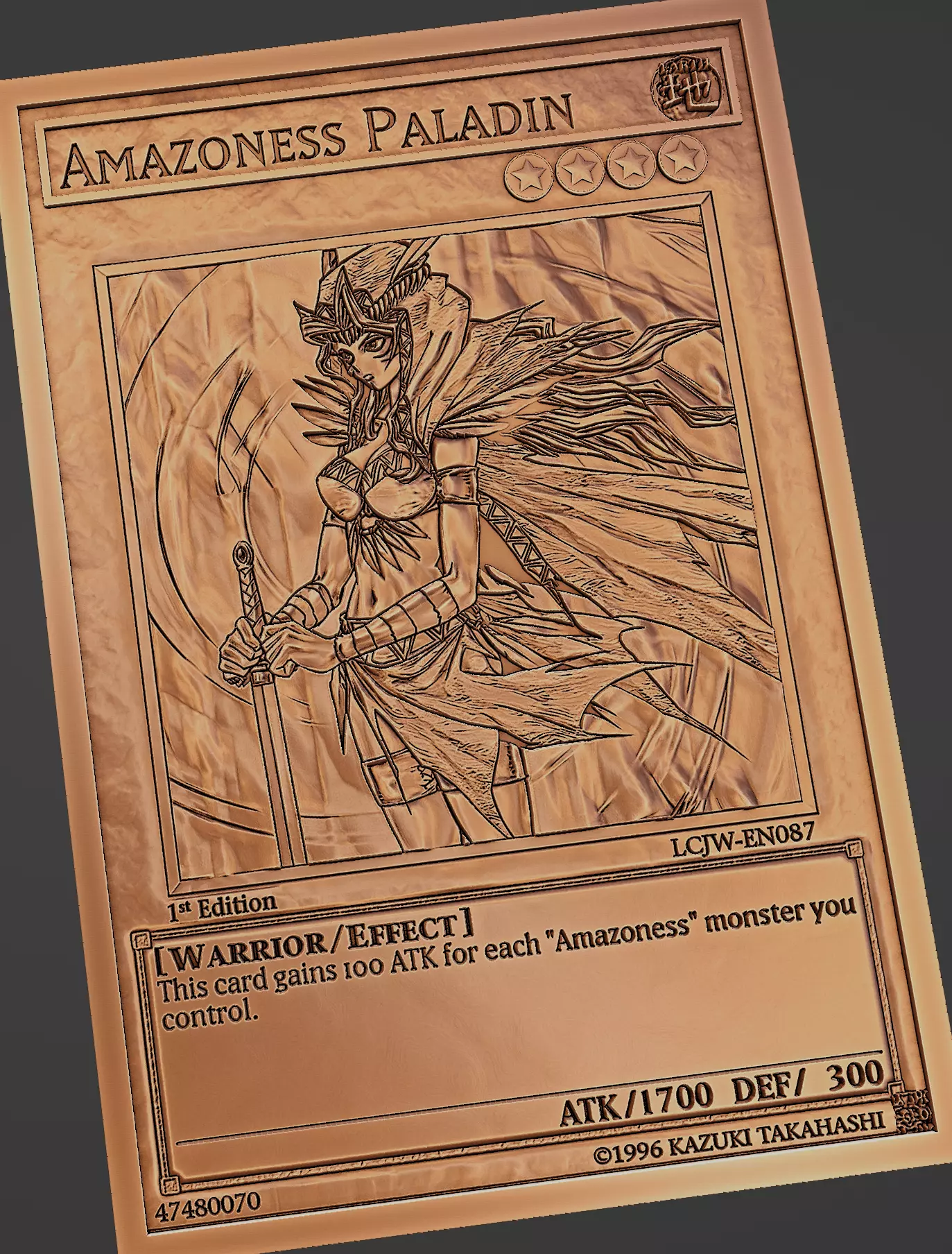 amazoness paladin - yugioh 3D print model