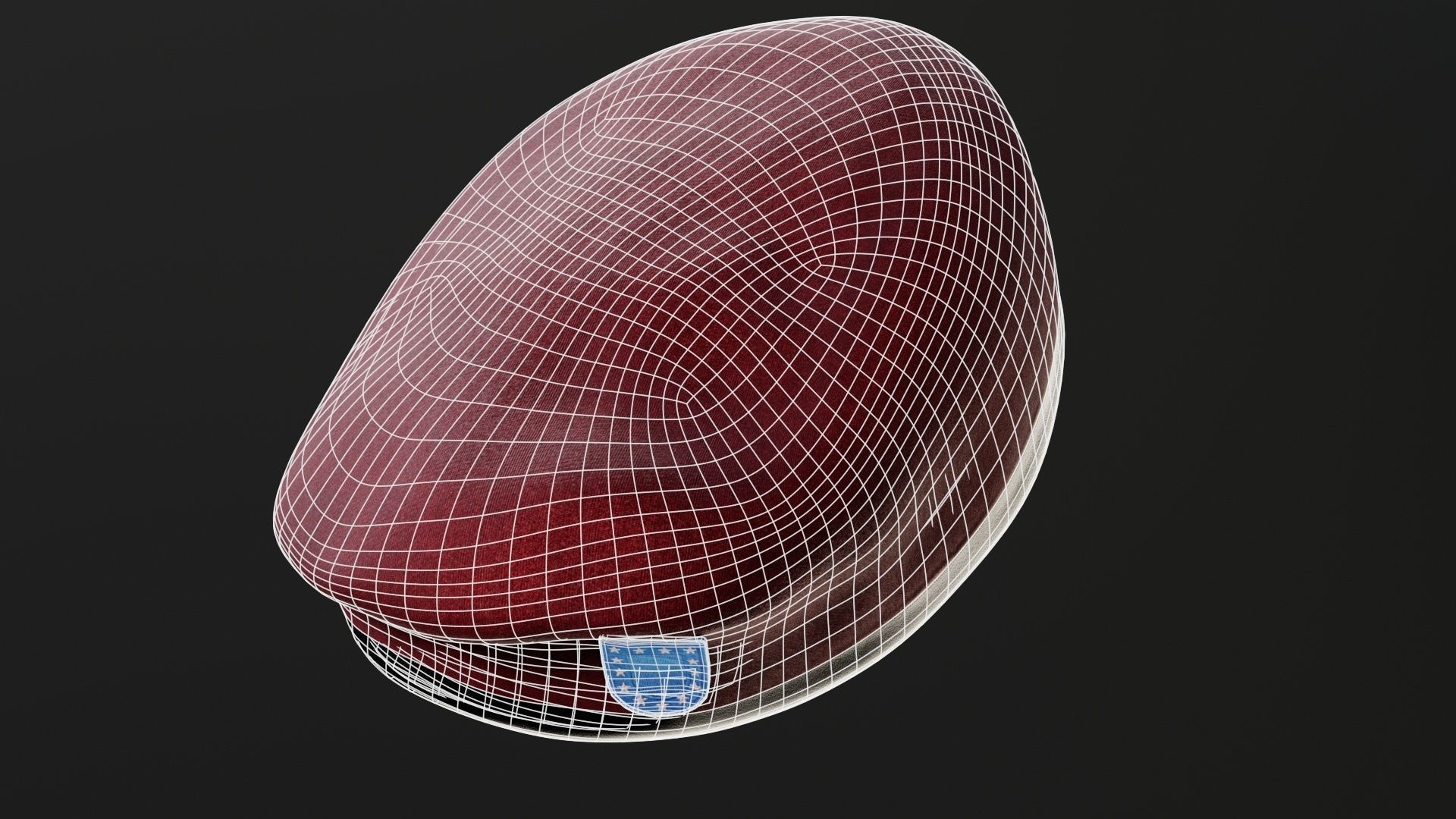 Army collection  Beret and Hand  Low-poly 3D model_38