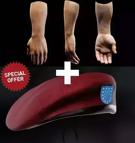 Army collection  Beret and Hand 
