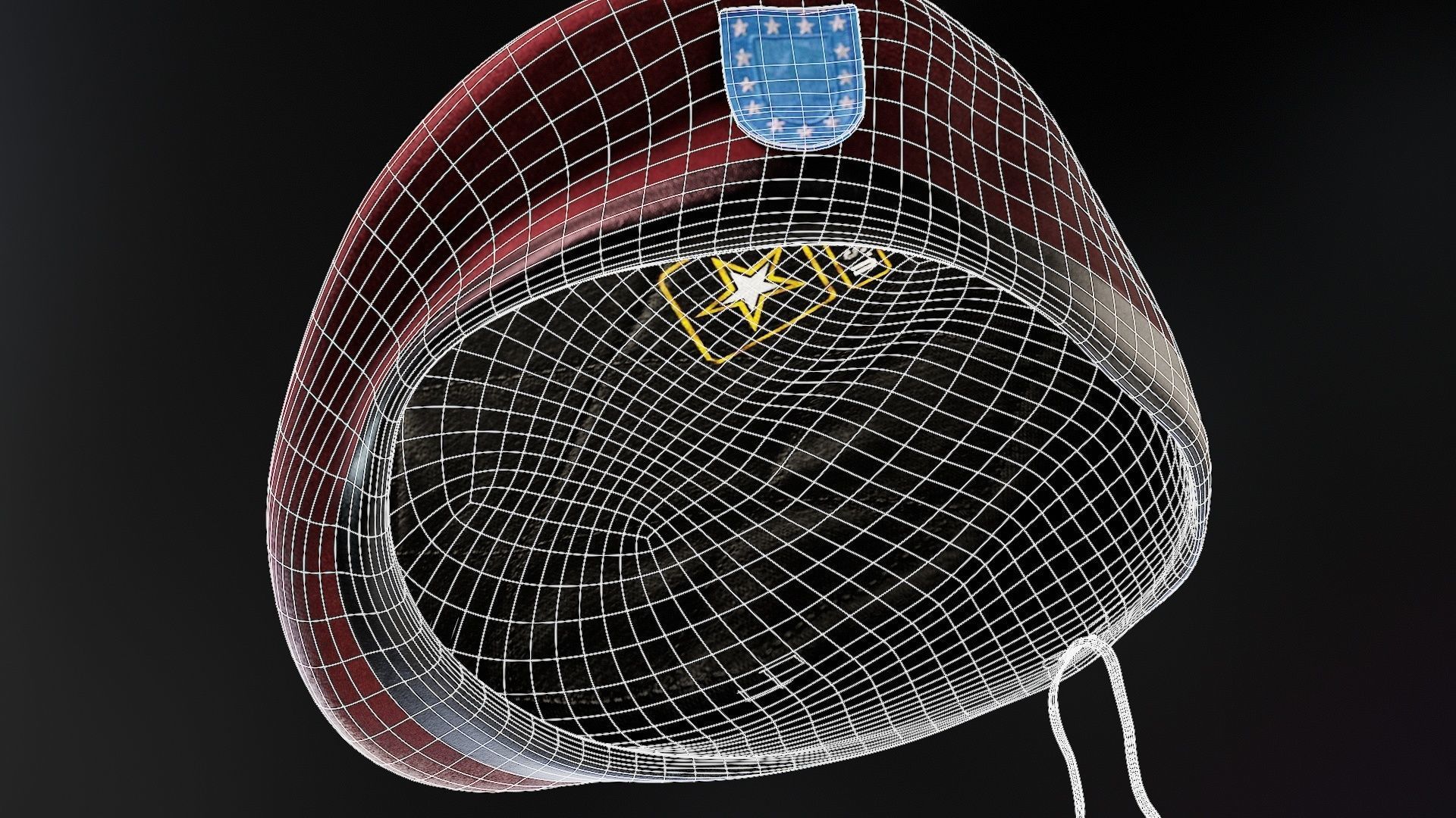 Army collection  Beret and Hand  Low-poly 3D model_41