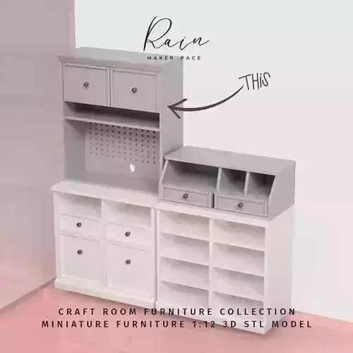 Hutch Miniature Crafter Sewing Room Furniture   3D print model