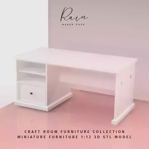 Craft Table Miniature Crafter Sewing Room Furniture  