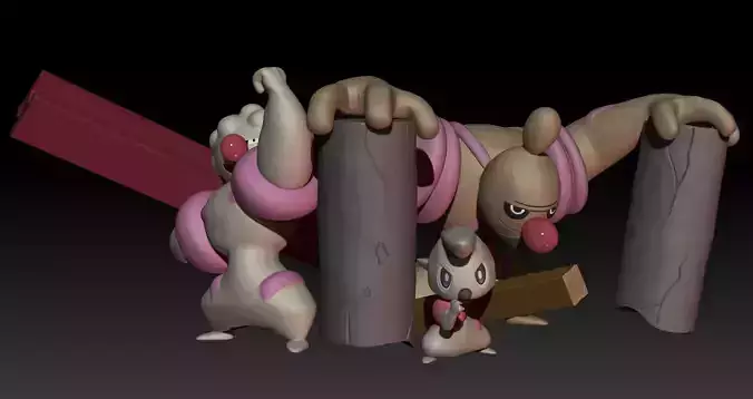 Pokemon Timburr Gurdurr Conkeldurr